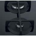 Piano cottura Gas larghezza 60 cm Finitura Vetro colore NERO - 4 Fuochi - Griglie Ghisa - F159002