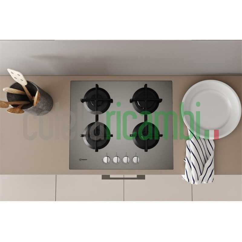 Indesit ING 61T/TD Piano cottura a gas cm. 59 - vetro tortora