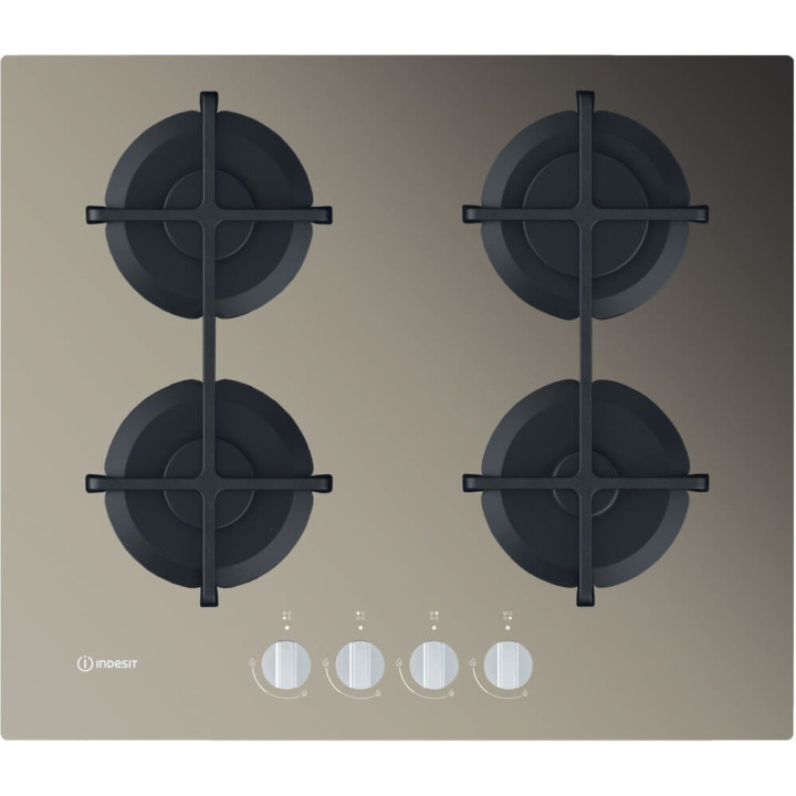 Indesit ING 61T/TD Piano cottura a gas cm. 59 - vetro tortora