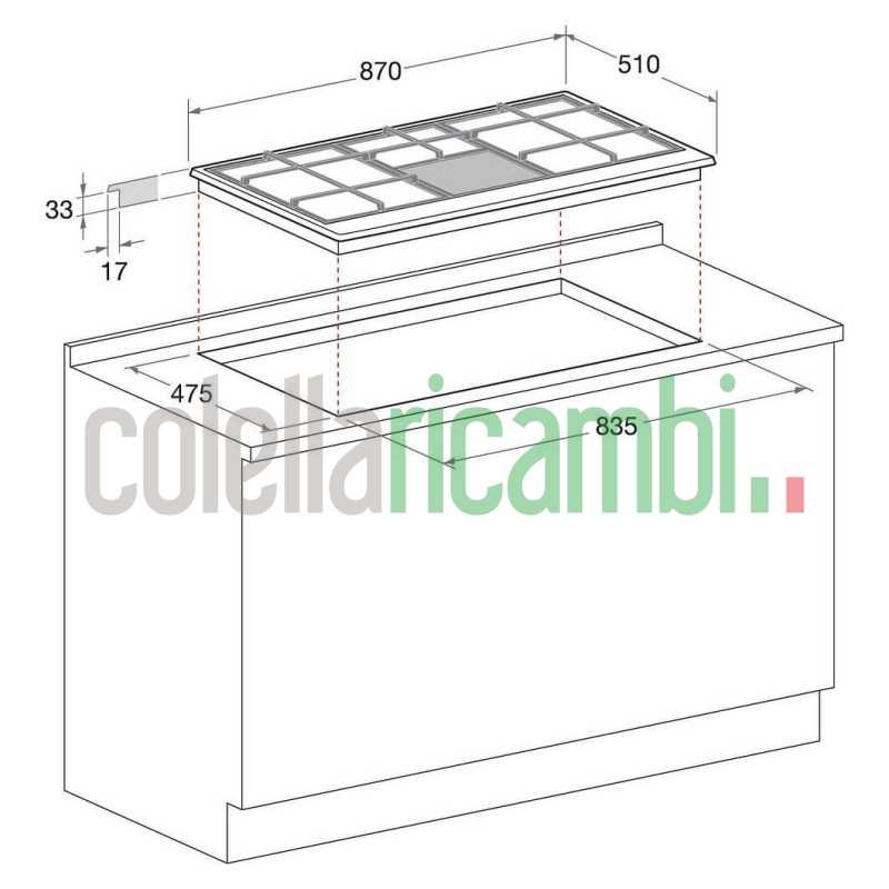 Piano cottura a gas da incasso Hotpoint Ariston PHN 962 TS/IX/HA