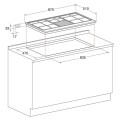 Piano cottura a gas da incasso Hotpoint Ariston PHN 962 TS/IX/HA