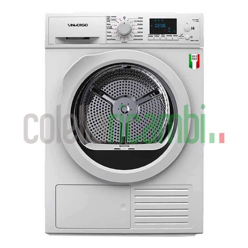 SanGiorgio SDR8P Asciugatrice 8 kg A++ Pompa di Calore Caricamento Frontale