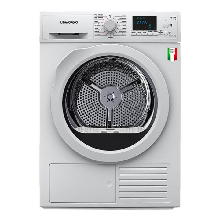 SanGiorgio SDR8P Asciugatrice 8 kg A++ Pompa di Calore Caricamento Frontale