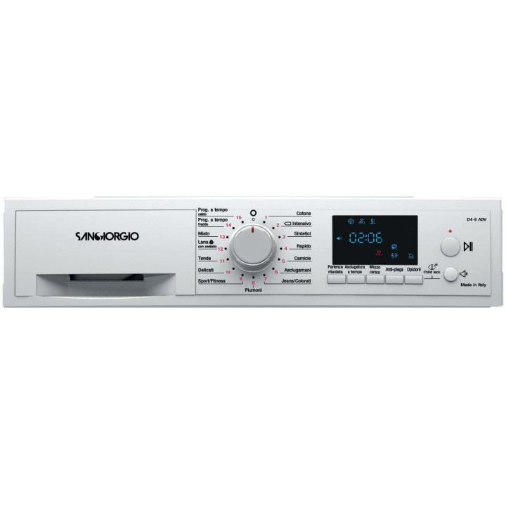 SanGiorgio SDR9I Asciugatrice 9kg A+++ Pompa di Calore Inverter Carica Frontale Bianco