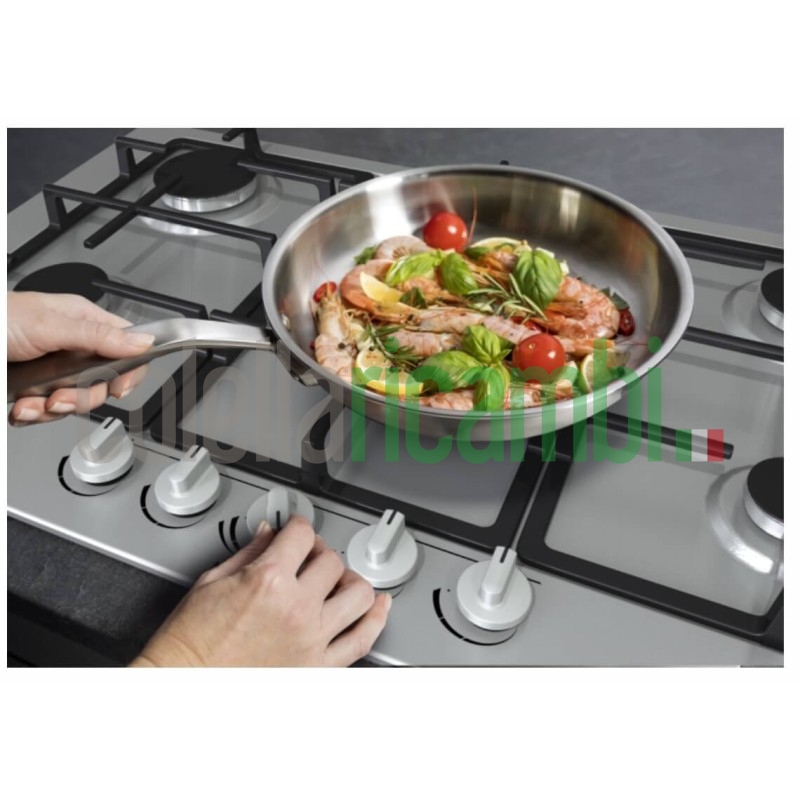 Piano cottura a gas cm. 86 inox Hisense GM973XF