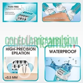 Rowenta EP9330 Aqua Perfect Soft Epilatore Wet & Dry con 4 Accessori