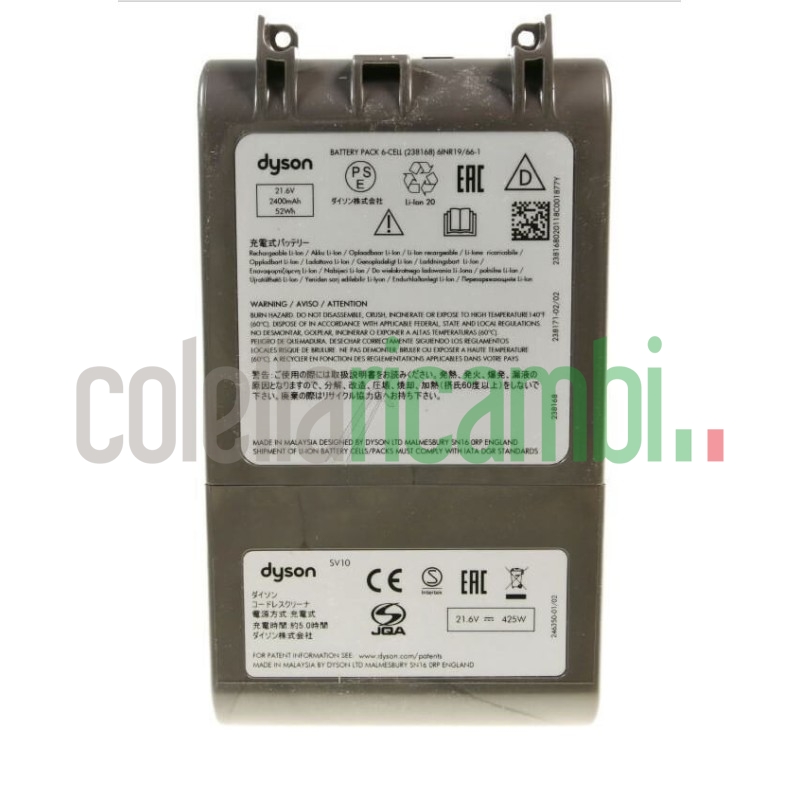 Batteria Li-Ion 21,6V originale aspirapolvere Dyson V8 969106-01