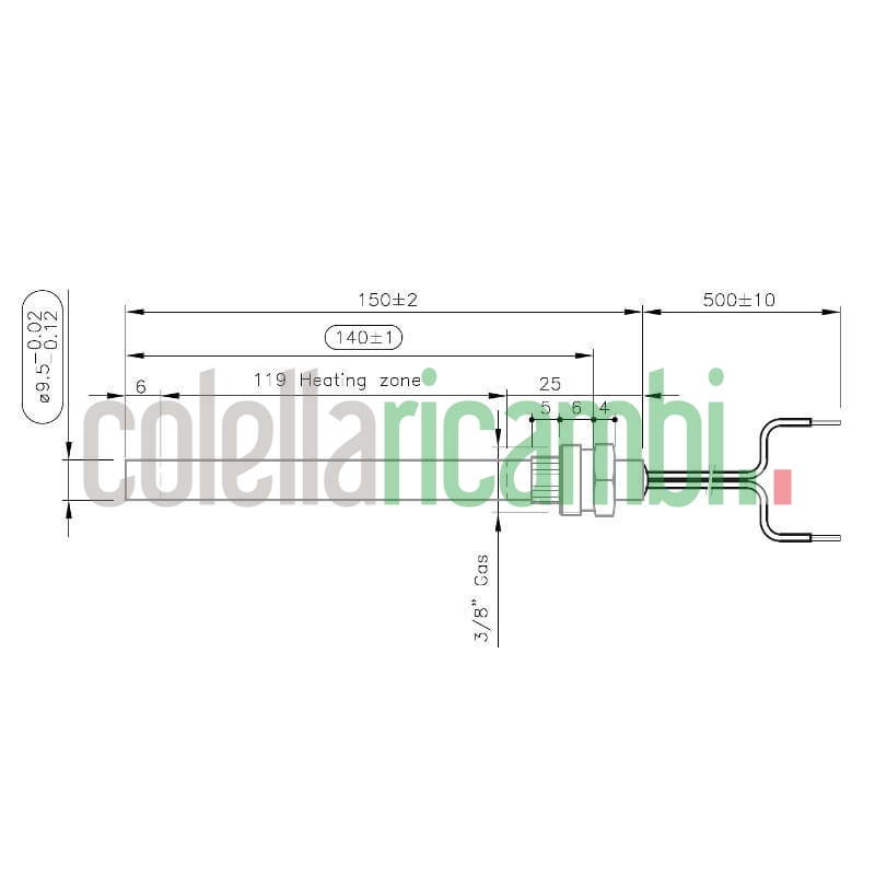 Resistenza accensione HT73303 Stufe a Pellet 14701033