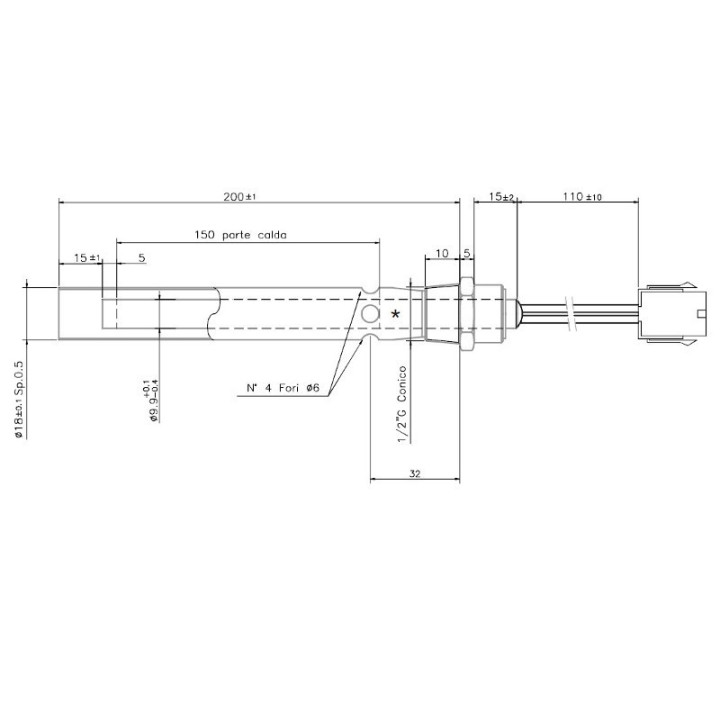 Kit resistenza accensione con tubo convogliatore 14701044