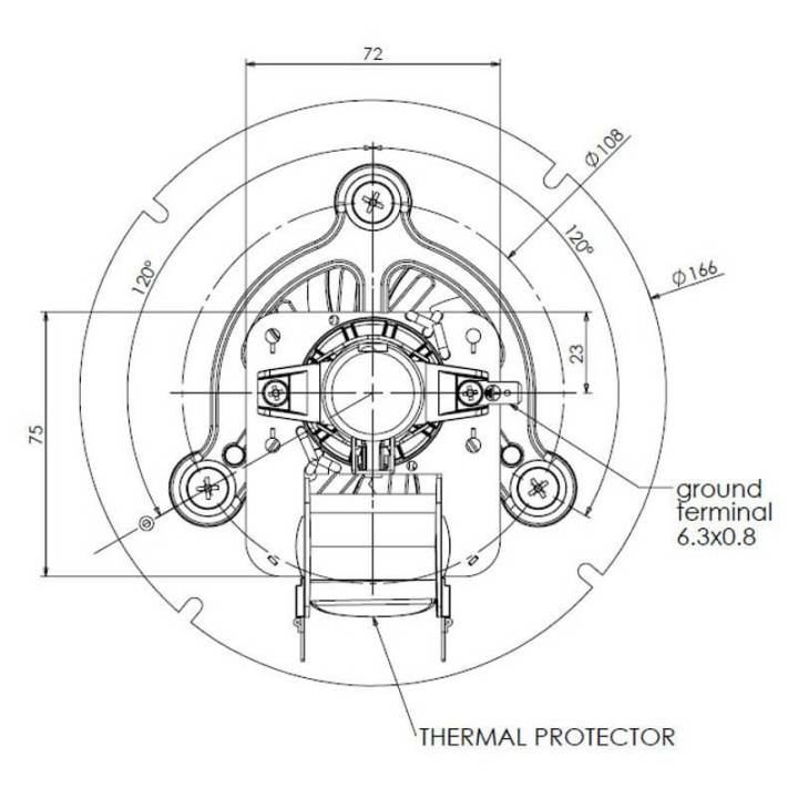 Estrattore fumi TRIAL CAF15Y-120S per Stufe a Pellet 14706097
