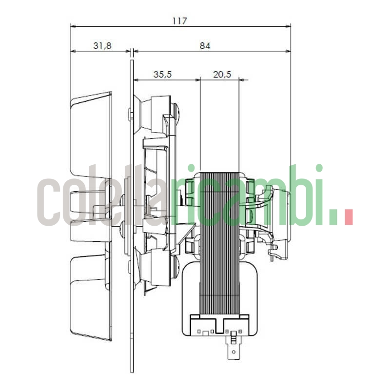 Estrattore fumi TRIAL CAF15Y-120S per Stufe a Pellet 14706097