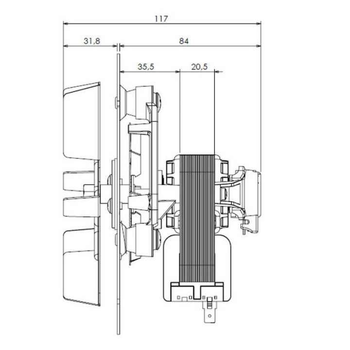 Estrattore fumi TRIAL CAF15Y-120S per Stufe a Pellet 14706097