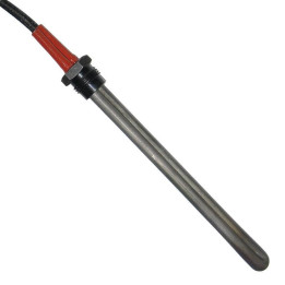 Resistenza accensione ricurva per stufe a pellet con raccordo filettato 3/8" GAS 14701042