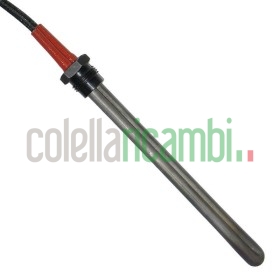 Resistenza accensione ricurva per stufe a pellet con raccordo filettato 3/8" GAS 14701042