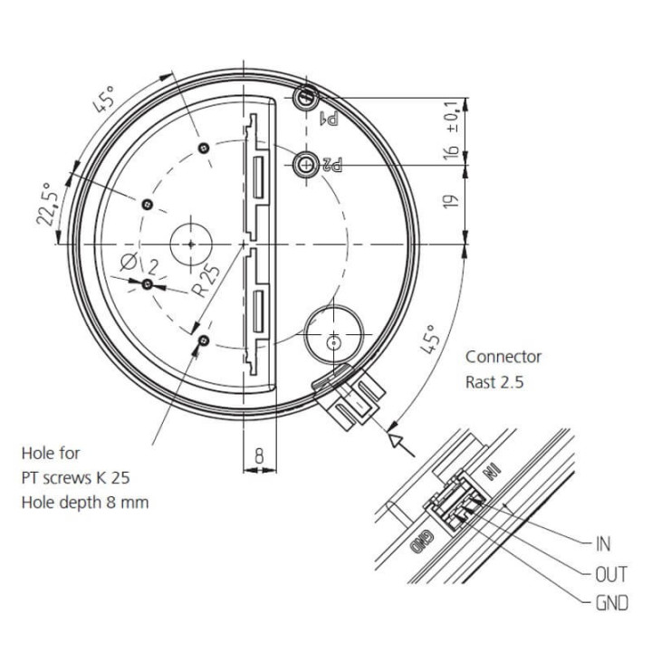 Trasduttore di pressione HUBA TDPUP3-8M stufe a pellet 14707017