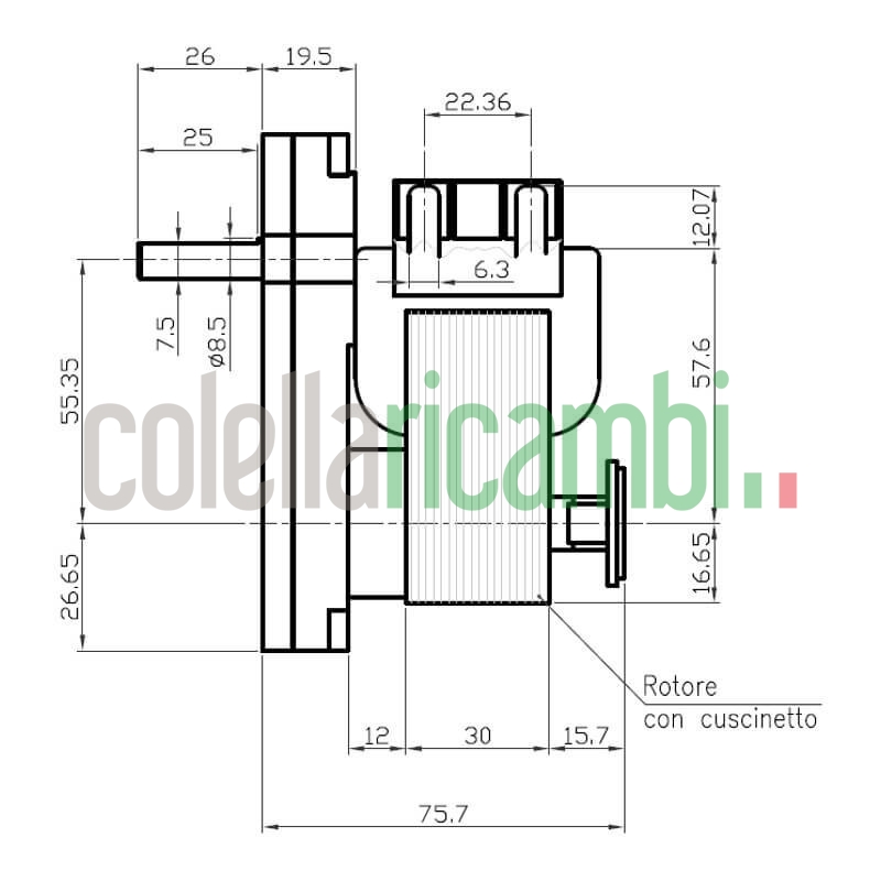 Motoriduttore Kenta K9115062 stufe a pellet 14702050