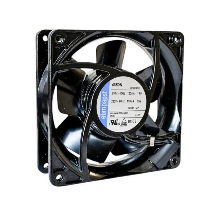 Ventilatore assiale con struttura e rotore in metallo stufe a pellet 14703010
