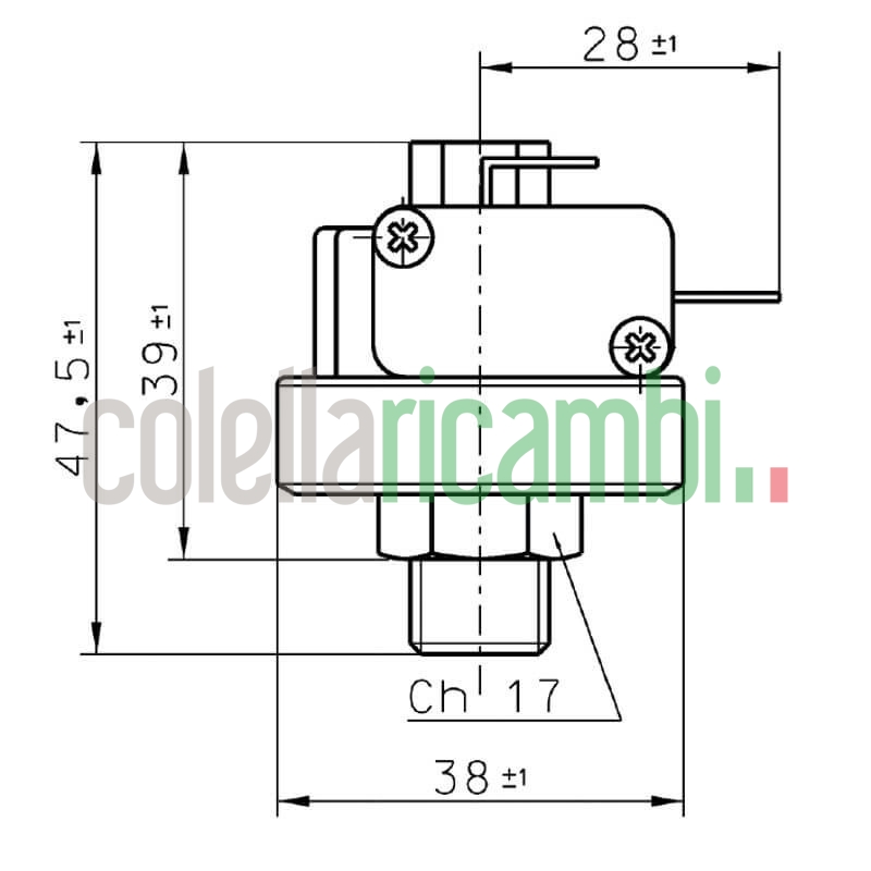 Pressostato acqua regolabile stufe a pellet 14707012