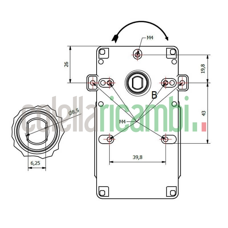 Motoriduttore Kenta K9115006 stufe a pellet 14702069