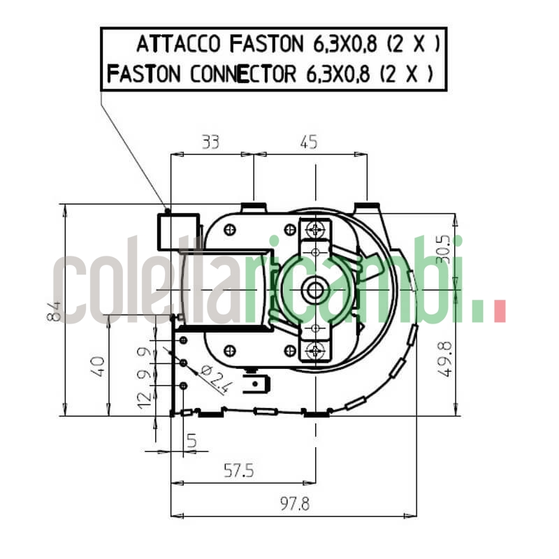 Ventola tangenziale Fergas 4M5106 stufe a pellet 14706032