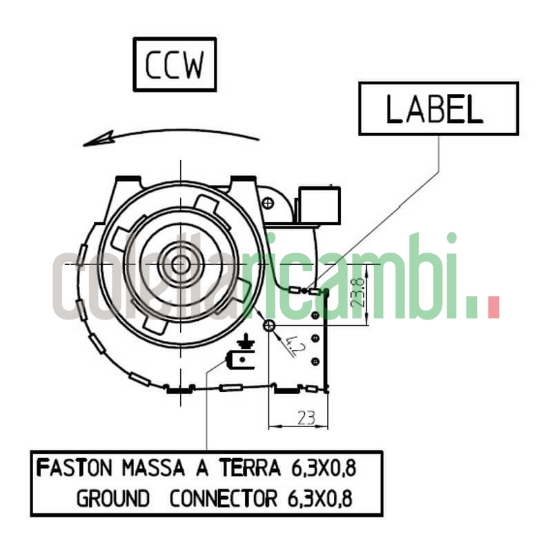 Ventola tangenziale Fergas 4M5106 stufe a pellet 14706032