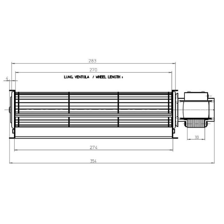 Ventola tangenziale Fergas 4M5106 stufe a pellet 14706032