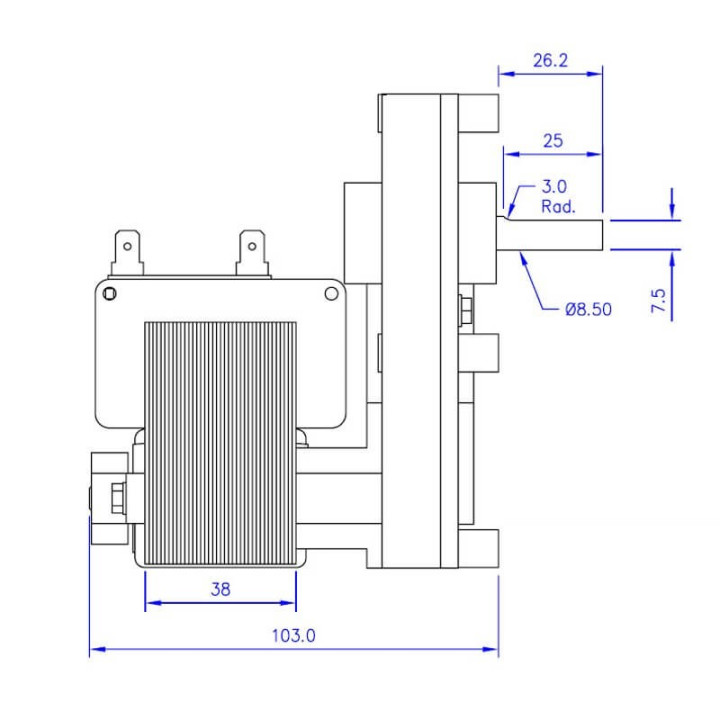 Motoriduttore Mellor FB1137 stufa a pellet 14702009