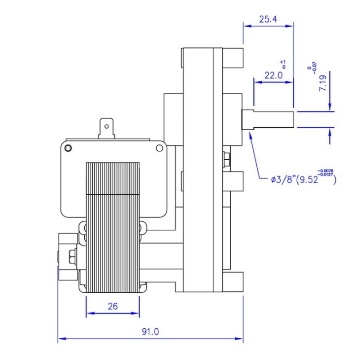 Motoriduttore Mellor FB1392 stufe a pellet 14702007