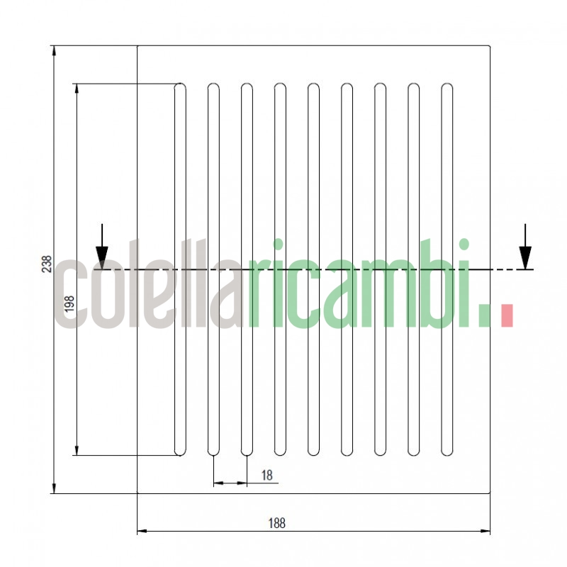 Griglia in ghisa per camini 14810010