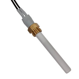 Resistenza accensione per stufe a pellet in ceramica con raccordo filettato 3/8" GAS 14701069