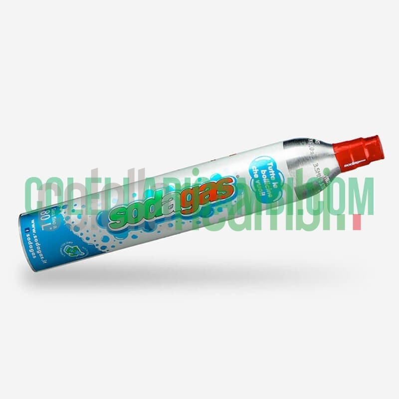 Gasatore per Acqua SODAGAS mod. Bollicino + Cilindro CO2 450gr Ricaricabile