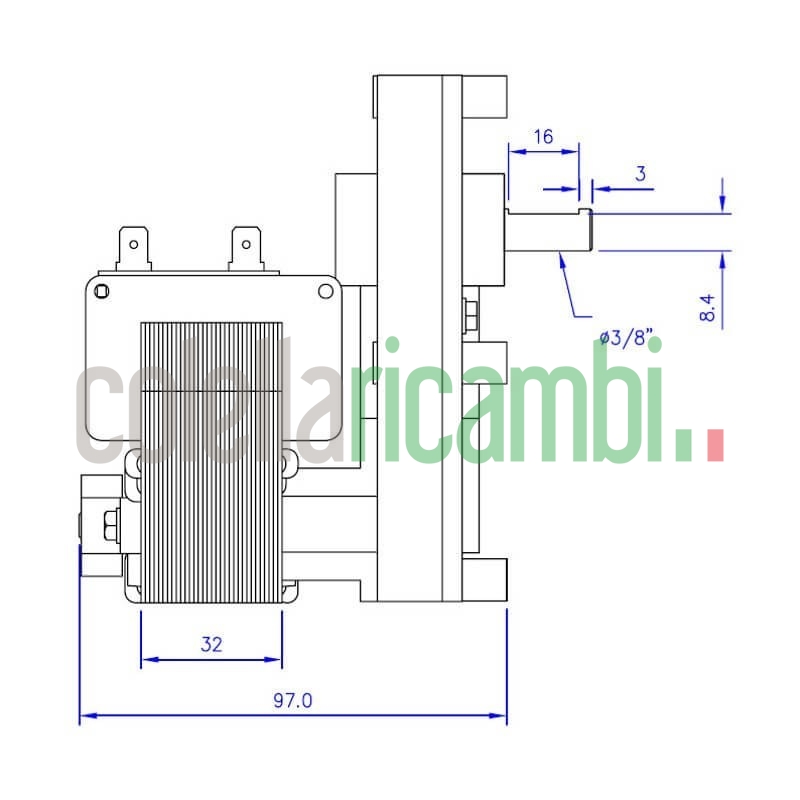 Motoriduttore Mellor FB1218 stufe a pellet 14702012