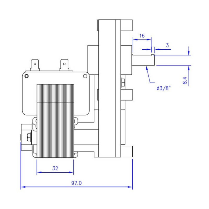 Motoriduttore Mellor FB1218 stufe a pellet 14702012