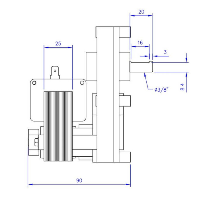 Motoriduttore Mellor FB1171 stufe a pellet 14702002