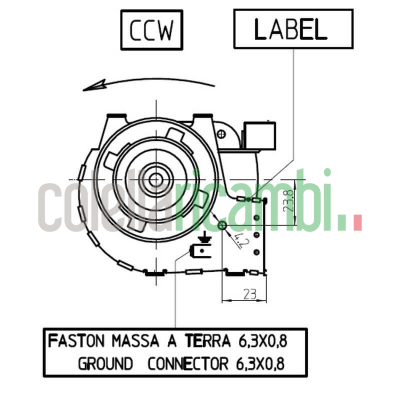 Ventola tangenziale FERGAS 4M5206 stufe a pellet 14706035