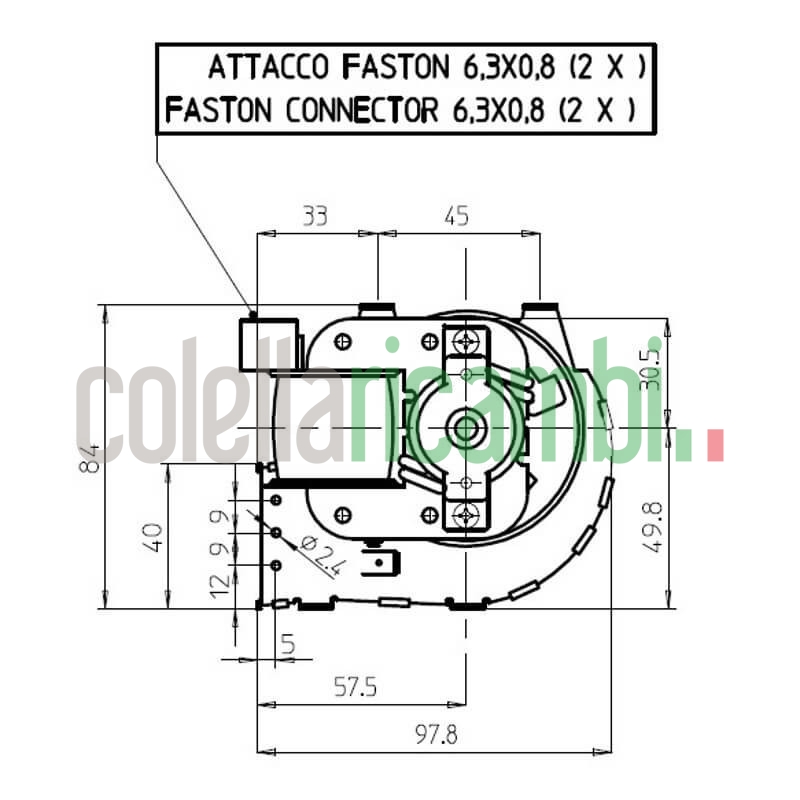 Ventola tangenziale FERGAS 4M5206 stufe a pellet 14706035