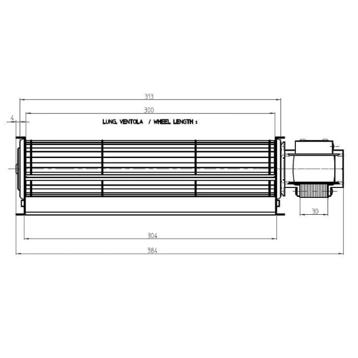 Ventola tangenziale FERGAS 4M5206 stufe a pellet 14706035