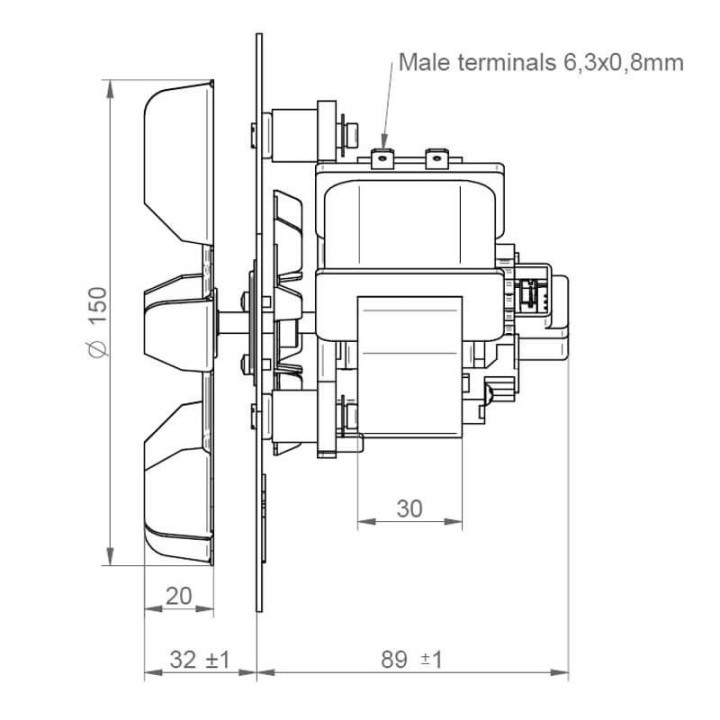 Estrattore - aspiratore fumi IPC BLH2A1502C13