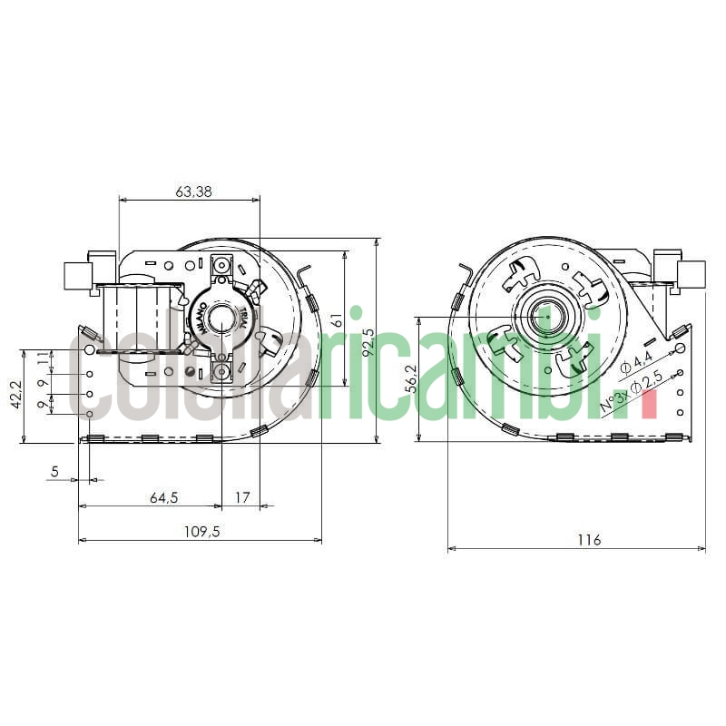 Ventola tangenziale TRIAL THS30B5-033 stufe a pellet 14706092