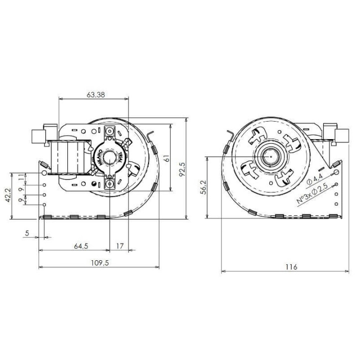 Ventola tangenziale TRIAL THS30B5-033 stufe a pellet 14706092