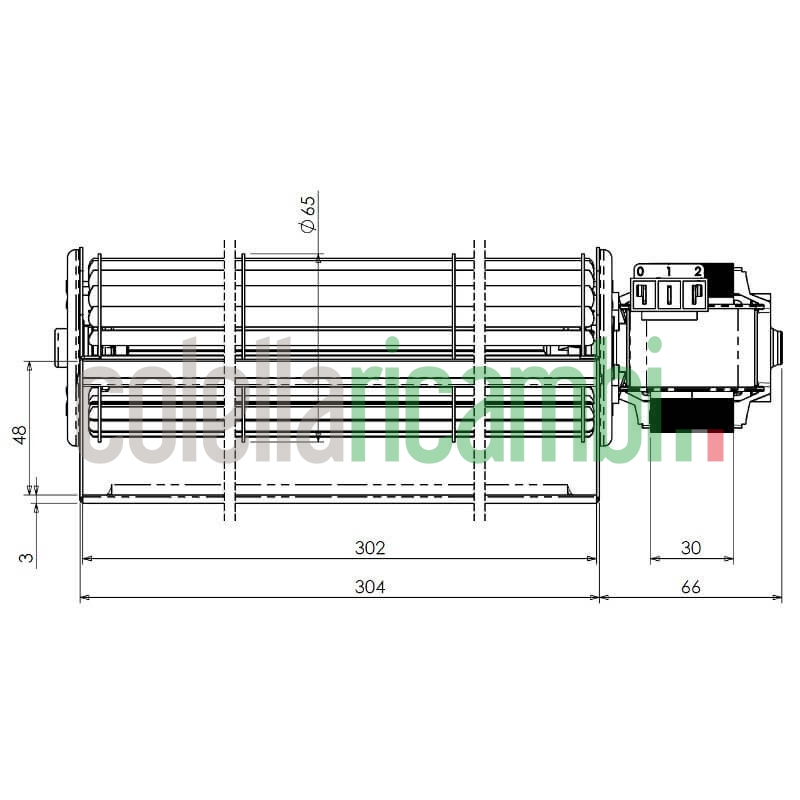 Ventola tangenziale TRIAL THS30B5-033 stufe a pellet 14706092