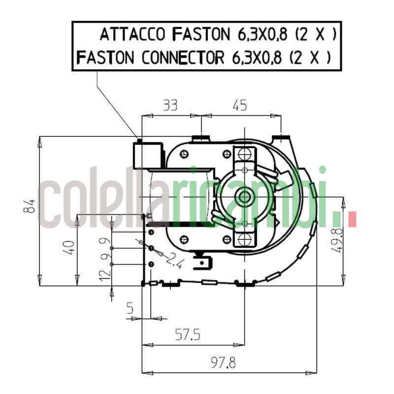 Ventola tangenziale FERGAS 4M7276 stufe a pellet 14706028