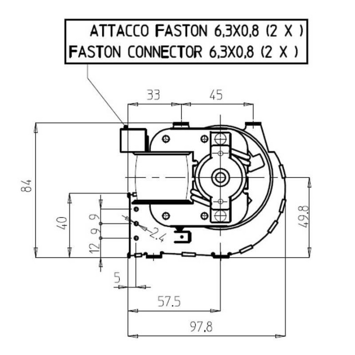Ventola tangenziale FERGAS 4M7276 stufe a pellet 14706028