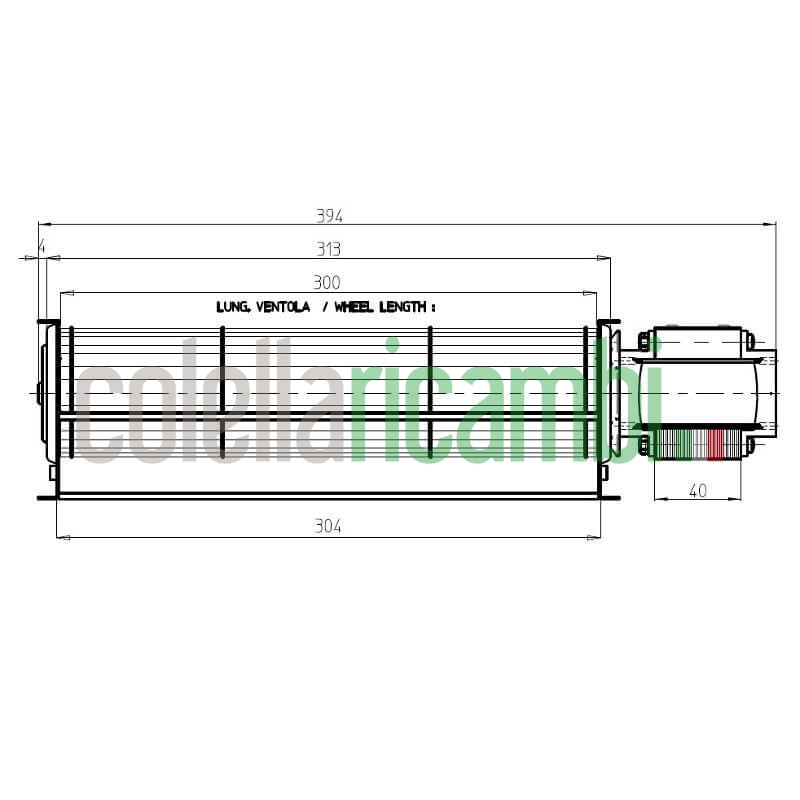Ventola tangenziale FERGAS 4M7276 stufe a pellet 14706028
