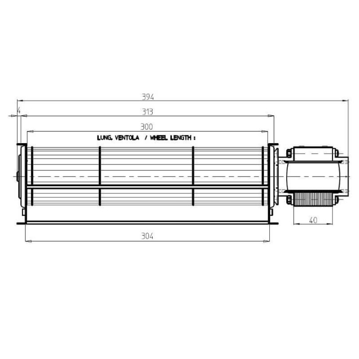 Ventola tangenziale FERGAS 4M7276 stufe a pellet 14706028
