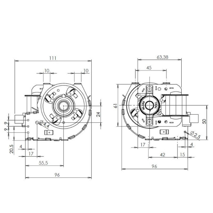 Ventola tangenziale TRIAL THS27B6-019 stufe a pellet 14706096