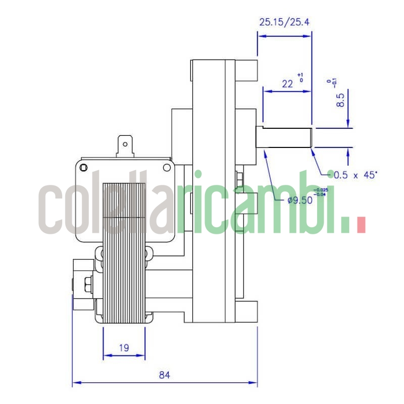Motoriduttore Mellor FB1330 stufe a pellet 14702011