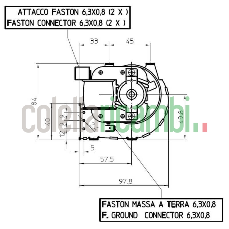 Ventola tangenziale FERGAS 4M4976 stufe a pellet 14706034
