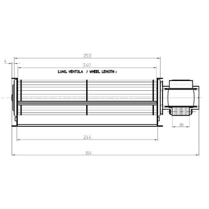 Ventola tangenziale FERGAS 4M4976 stufe a pellet 14706034