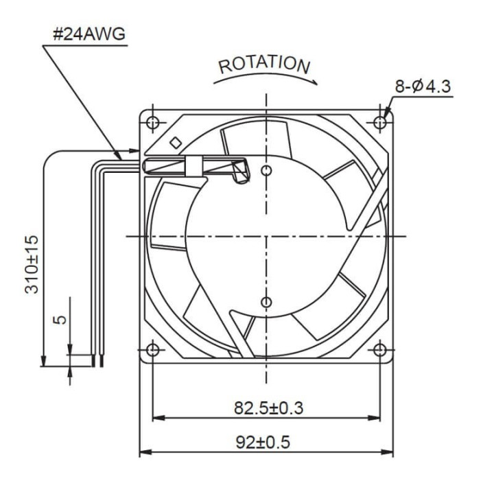 Ventilatore assiale con struttura in alluminio pressofuso stufe a pellet 14703000